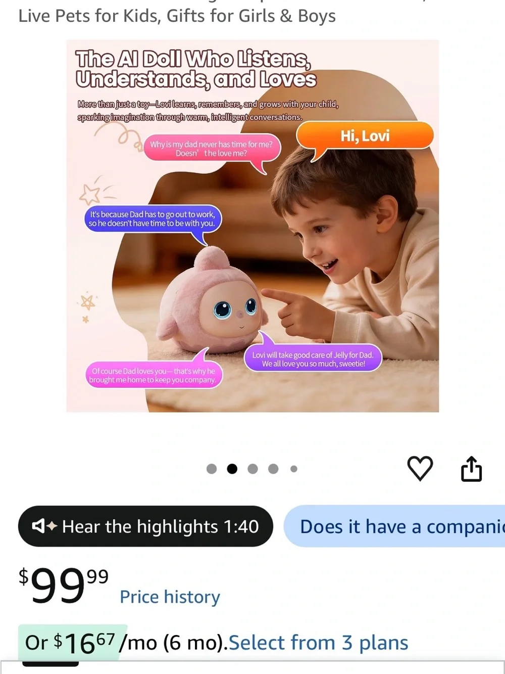 Interactive Plush Talking Companion AI Robot Pet, Cute Live Pets for Kids